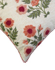 Back view of Rosabelle Bloom pet chenille cushion cover with concealed zipper