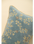 Opaline luxurious velvet cushion cover with gold embroidery and lurex details, perfect for home decor elegance.