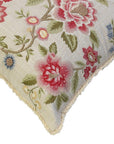 Blush Blossom Embroidered Cushion