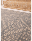 Grey Tribal Trellis Rug