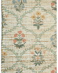 Textile pattern with floral design on a textured background