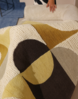 Ochre Oval – Shaggy Wool Rug