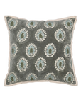 Olive Bloom Velvet Embroidered Cushion