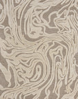 Duneflow hand tufted wool rug in taupe and beige abstract design 5x8 ft
