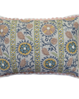 Decorative pillow with floral patterns on a white background