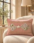 Rosewater Silverlace Chenille Cushion – 14x20 Inches