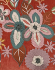 Rust Petal Reverie Velvet Lumbar Cushion – 14x20 Inches