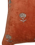 Terracotta Bloom Velvet Cushion