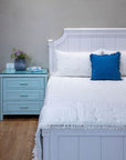 Pearl White Bed Spread Cotton Slub