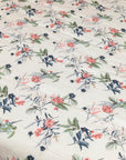 Paisley Green Bed Spread 100% Linen With Fringes
