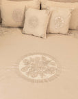 Light Beige Bed Cover Cotton Slub