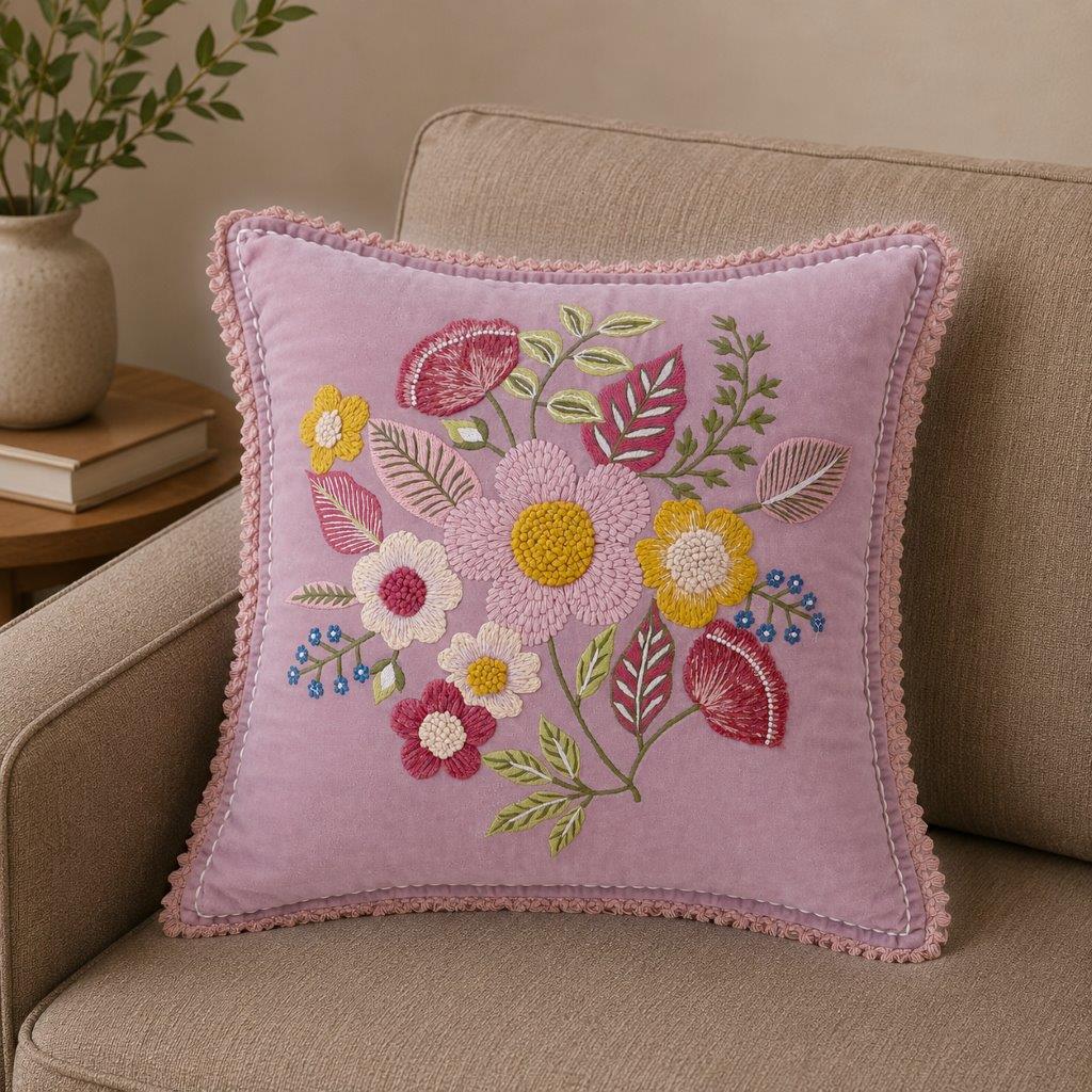 Mauve Meadow Cushion