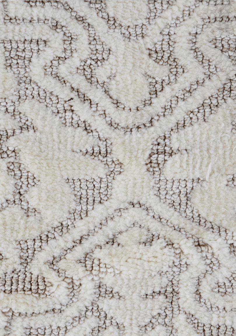 Ivory Frame – Microfibre Floral Rug