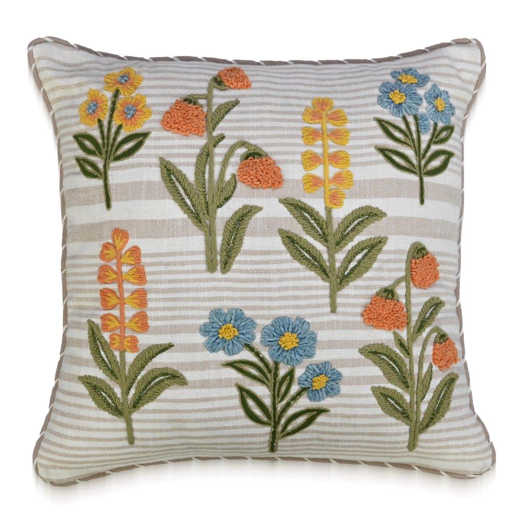 Golden Wildflower Cushion