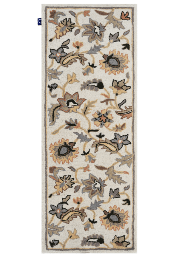 Cherry Blossom Handcrafted Rug - Elegant Floral Design