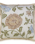 Rose Vine Embroidered Cushion