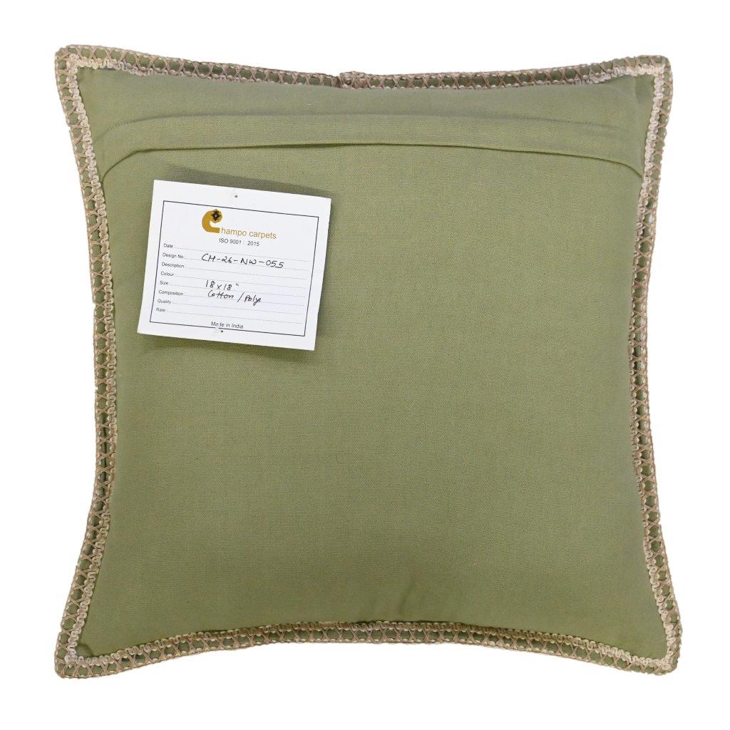 Rose Vine Embroidered Cushion