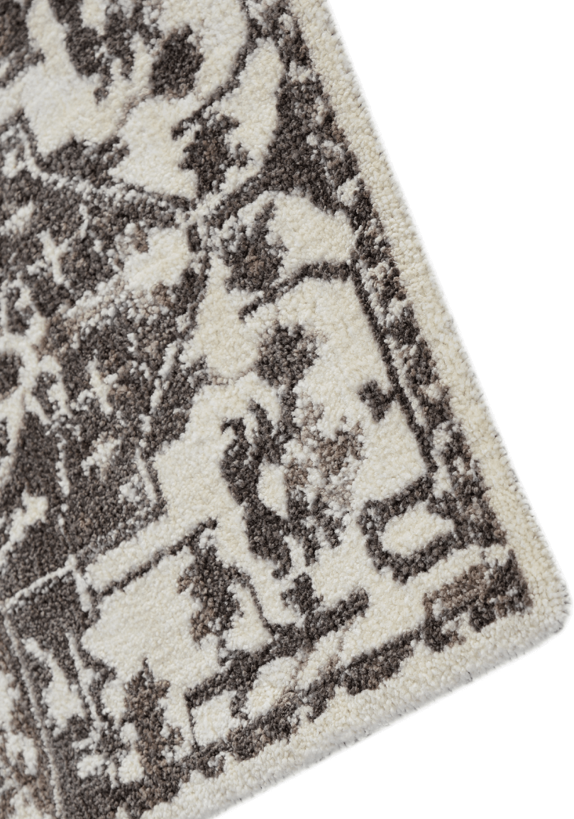 Taupe Medallion – Classic Microfibre Rug