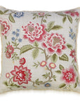 Blush Blossom Embroidered Cushion