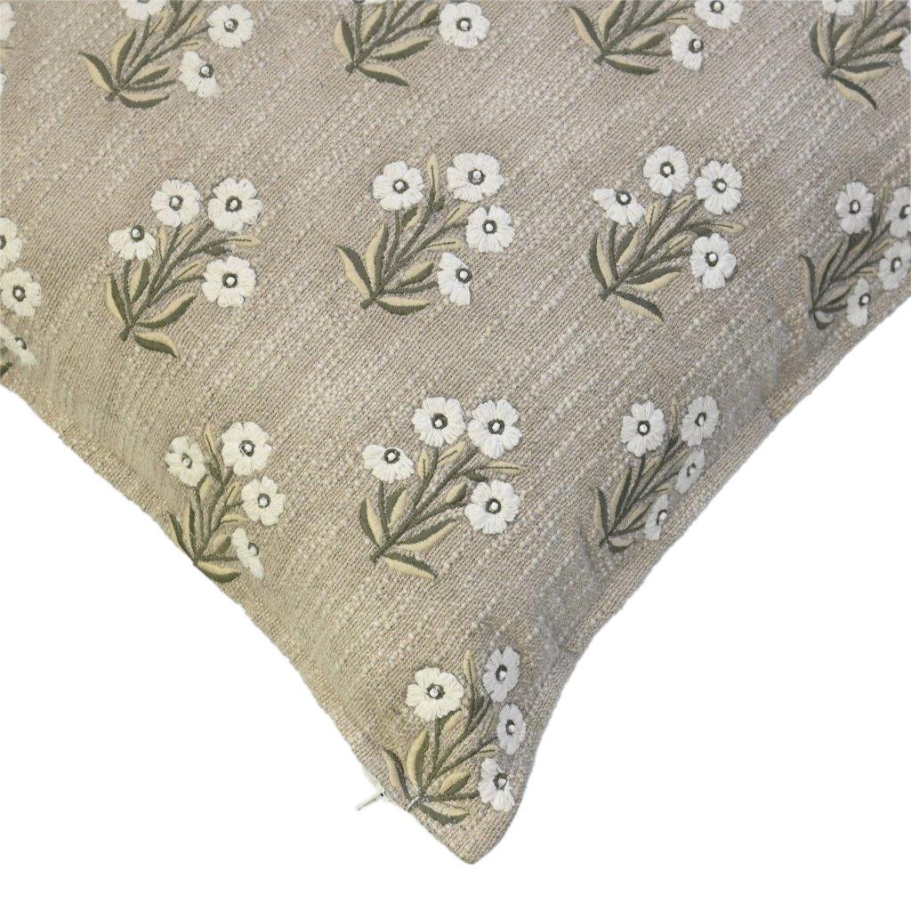 Floral Boota Embroidered Cushion