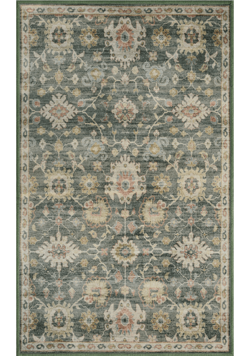 Emerald Oushak – Green Printed Rug