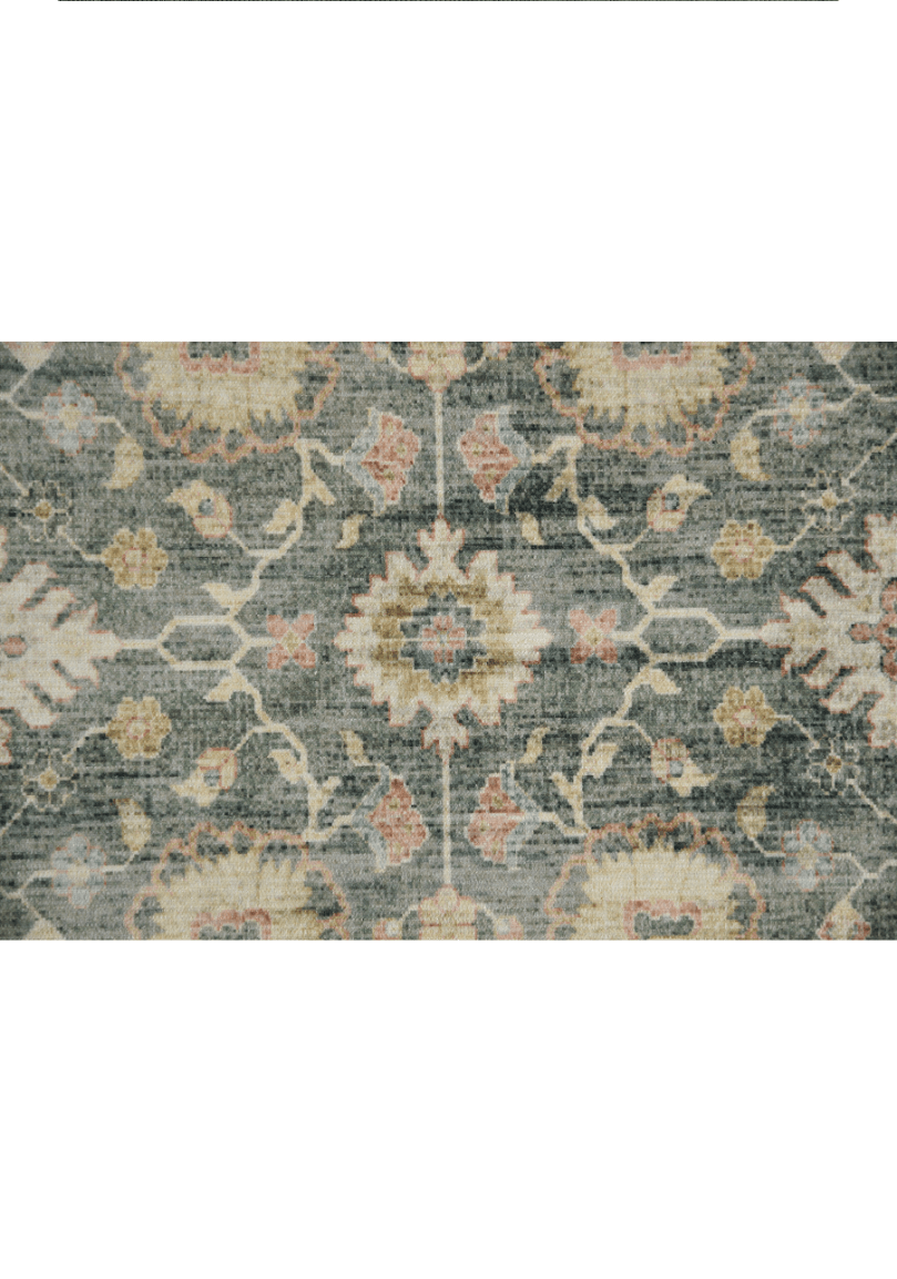 Emerald Oushak – Green Printed Rug