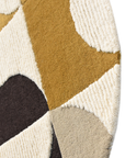 Ochre Oval – Shaggy Wool Rug