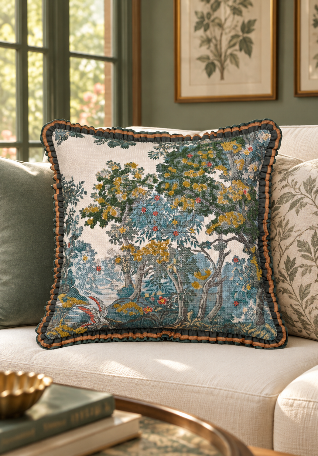 Garden Reverie Landscape Cushion