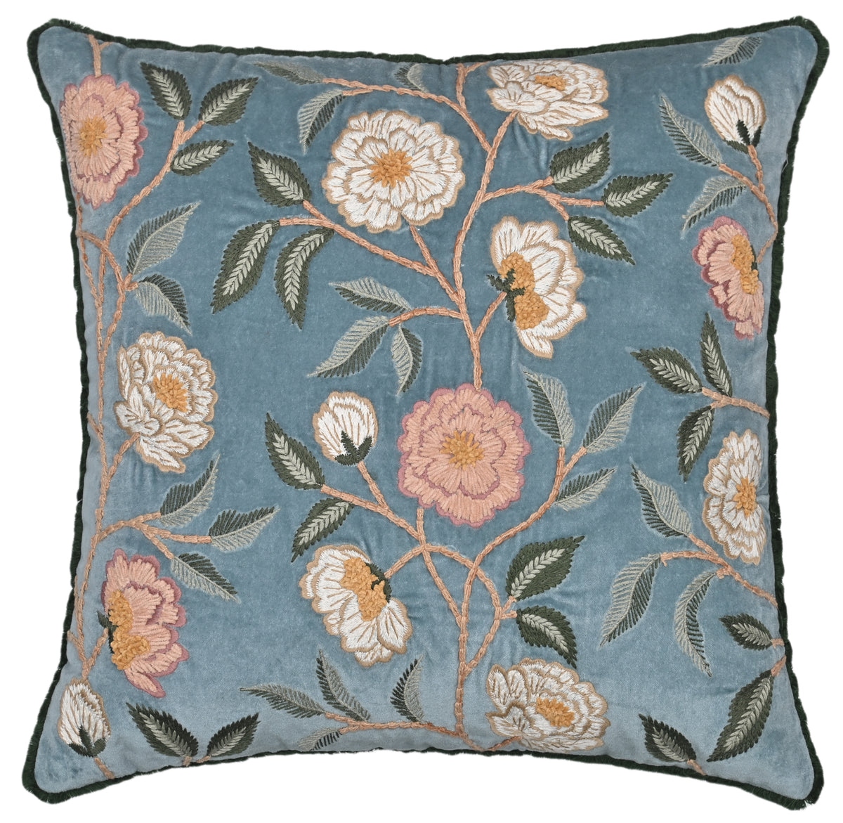 Turquoise Meadow Lace Velvet