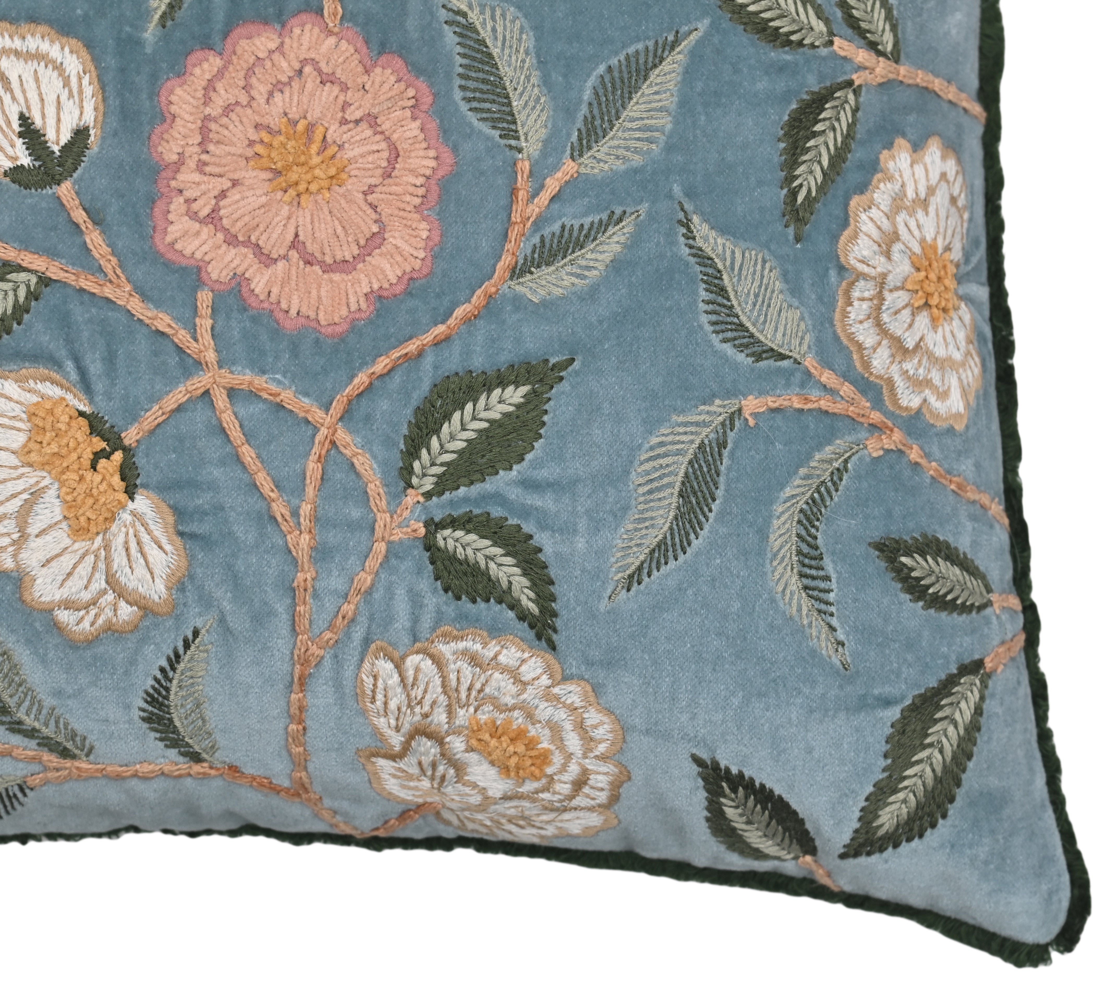 Turquoise Meadow Lace Velvet