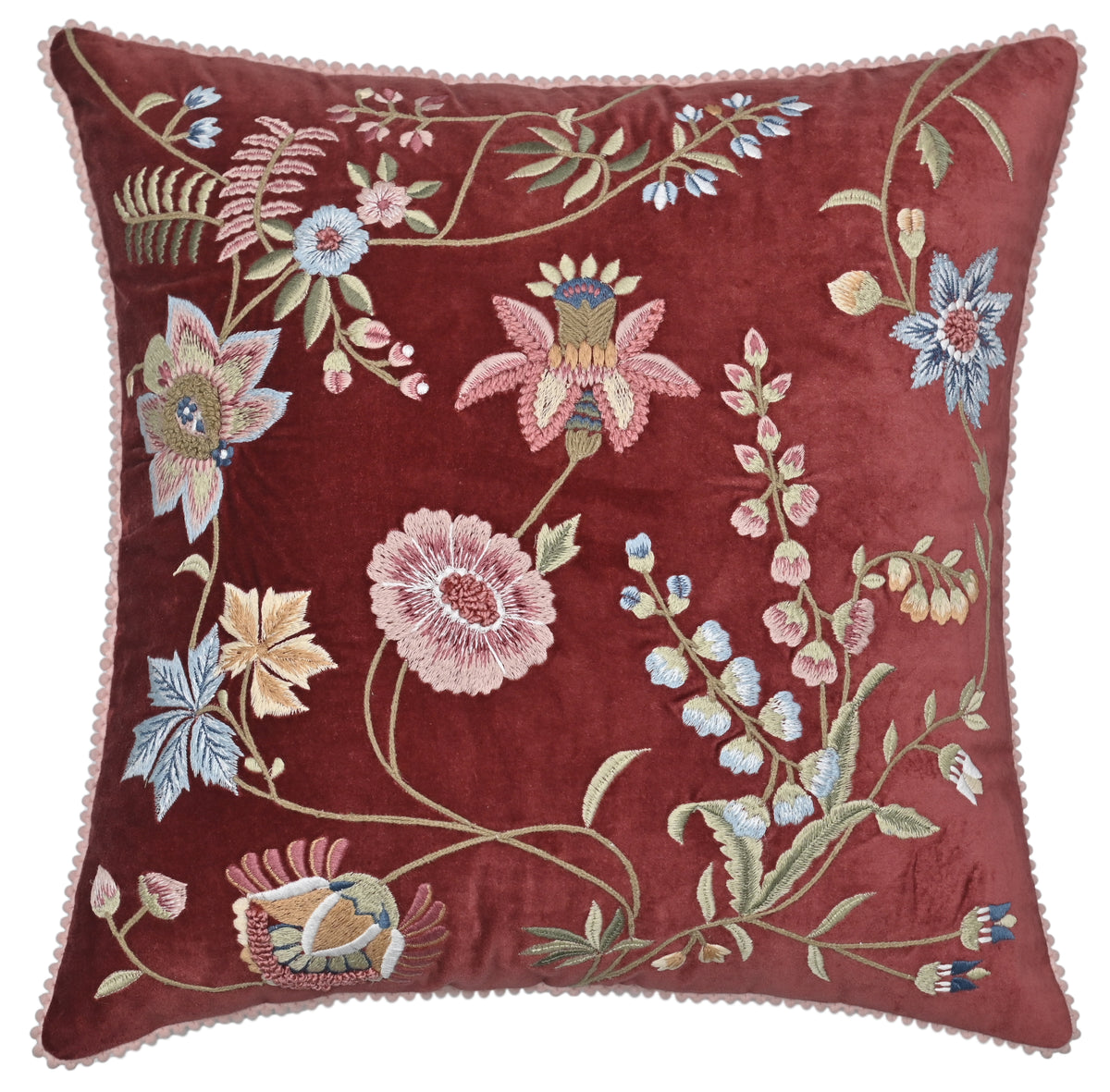 Crimson Bloom Paisley Velvet