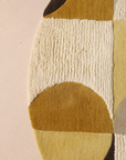 Ochre Oval – Shaggy Wool Rug