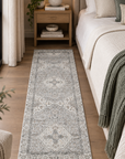 Distressed Persian Grey | Home Accessorie | 2x6 ft rug,2x6 ft runner,2x6 runner,bed runner,bedroom decor,bedroom rug,bedroom runner,bedside decor,bedside rug,bedside runner,chenille rug,decorative runner,distressed Persian rug,distressed rug,distressed ru
