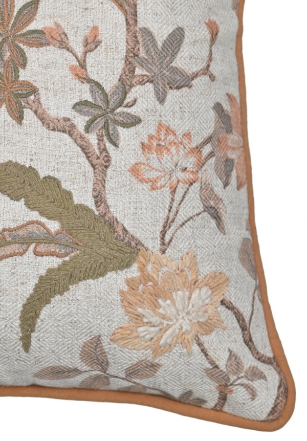Peachwood Vine Botanical Cushion