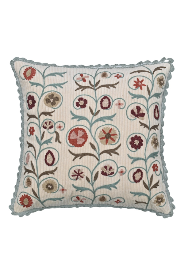 Pastel Suzani Velvet Cushion