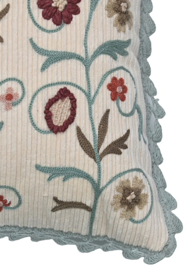 Pastel Suzani Velvet Cushion