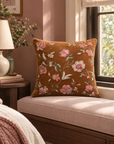 Rosewood Bloom Velvet Cushion