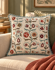 Pastel Suzani Velvet Cushion