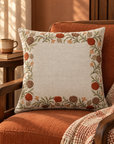 Vibrant Edge Embroidered Cotton Cushion