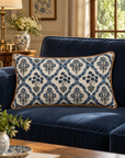 Azure Bloom Printed PET Lumbar Cushion