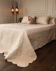 Quartz Beige Bed Spread Cotton