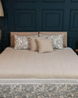 Pano Bed Spread Beige Chambray Cotton