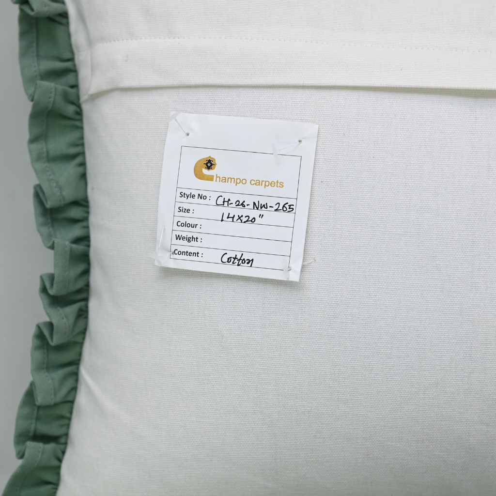 Label on a piece of fabric with 'Champo CarPets' branding and product details.