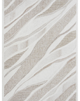 modern ivory brown abstract wool rug diagonal wave pattern 5x8