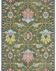 Peach Lemon Oushak Hand Tufted Wool Rug 5x8 Ft front view by The Blue Knot