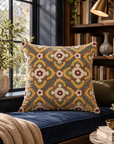 Mustard Meadow Aviary Velvet Cushion