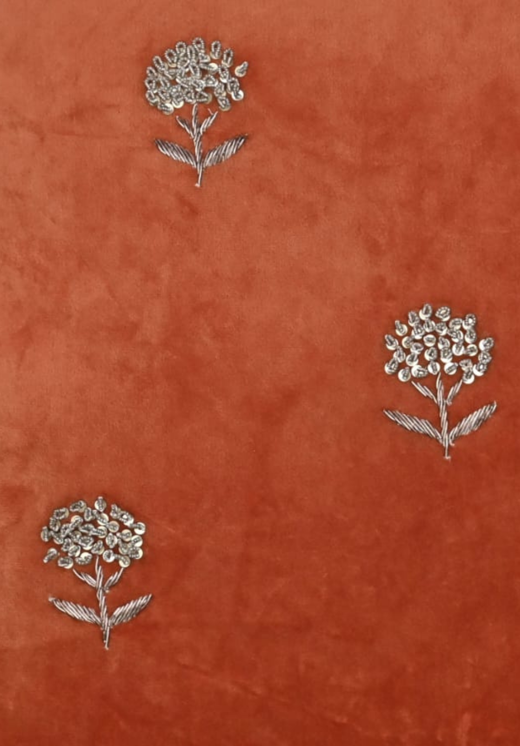 Terracotta Bloom Velvet Cushion