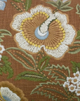 Ochre Paisley Fringe Cotton Cushion