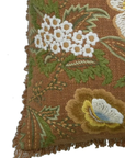Ochre Paisley Fringe Cotton Cushion