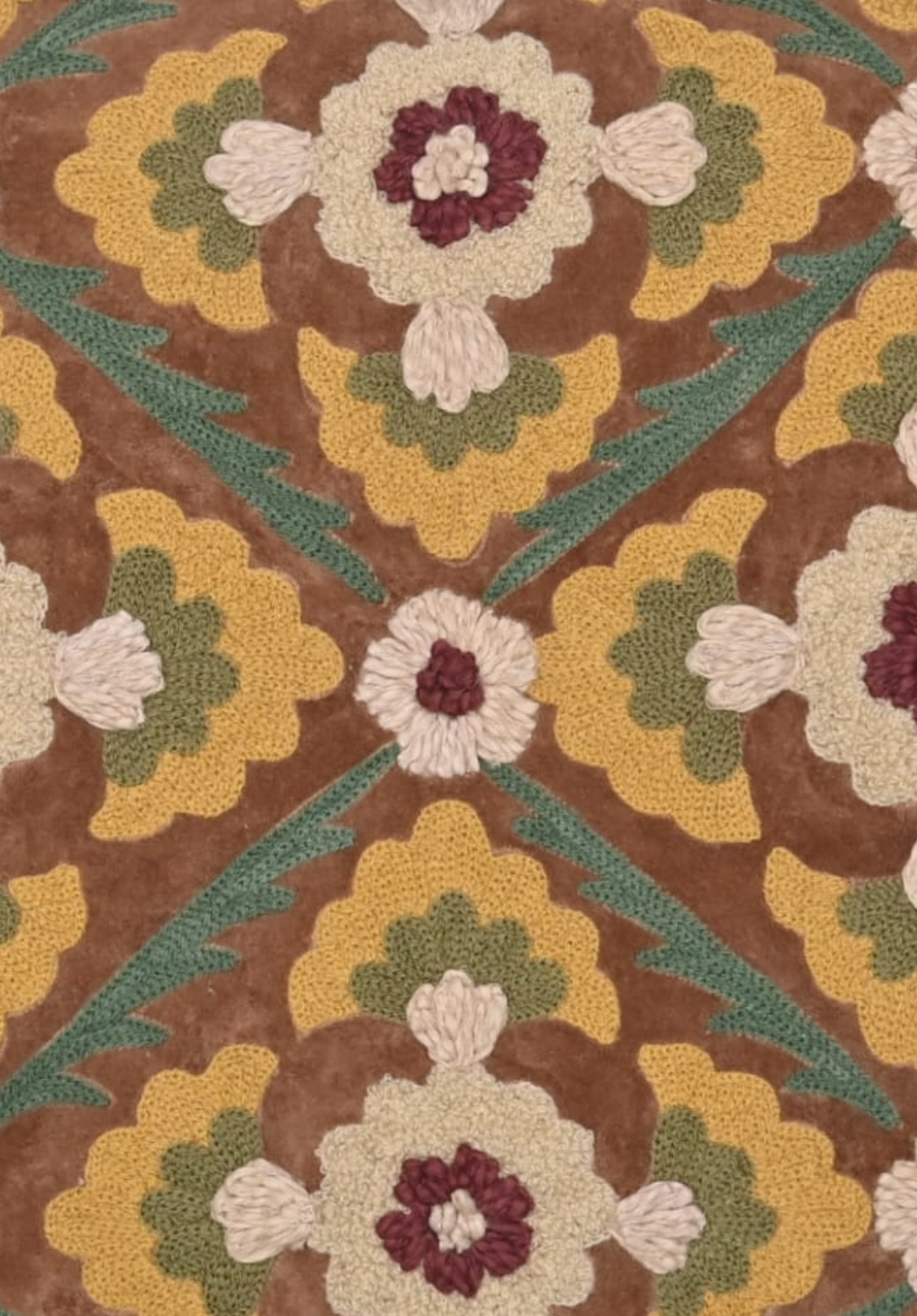 Mustard Meadow Aviary Velvet Cushion